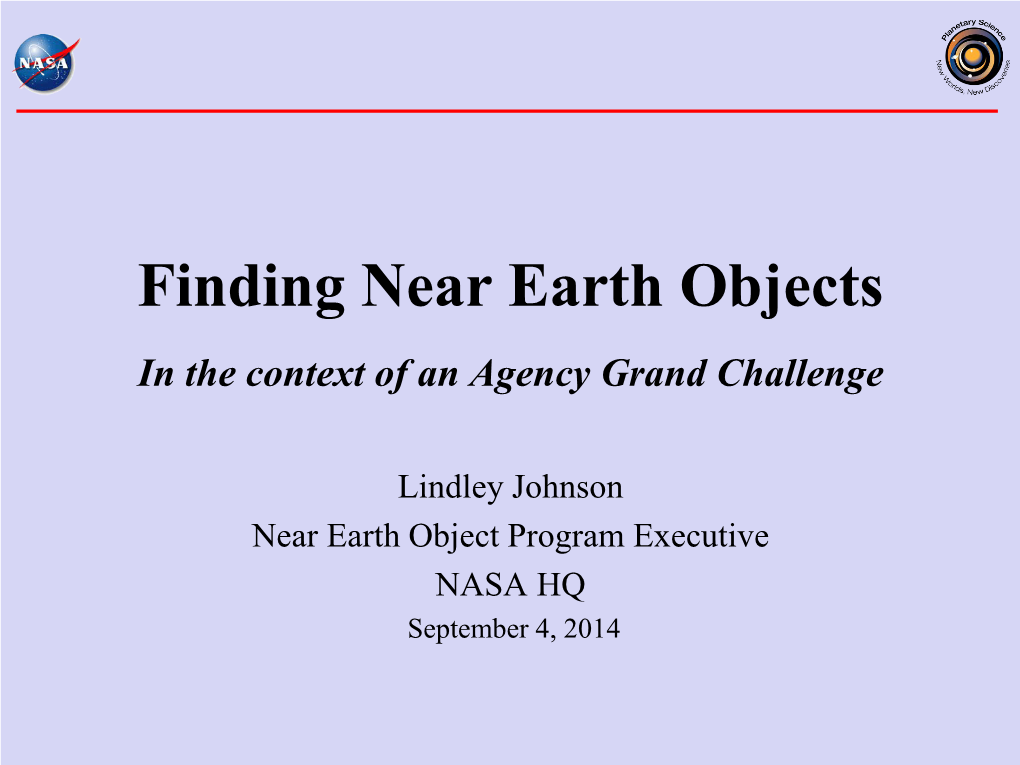 Finding Near Earth Objects