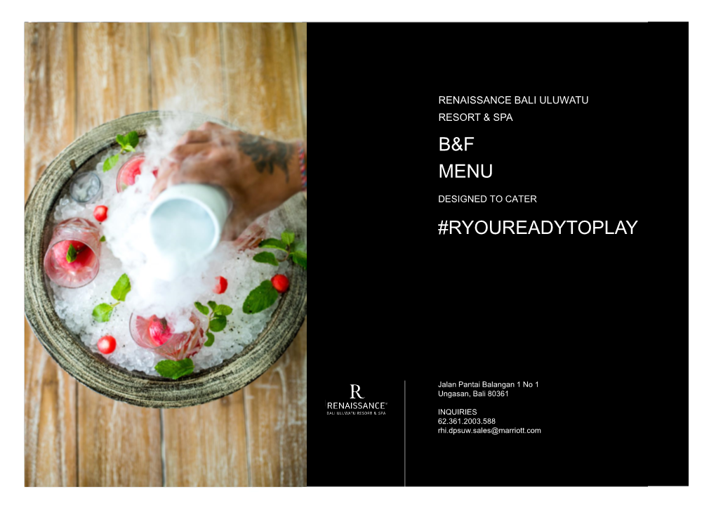 B&F Menu #Ryoureadytoplay