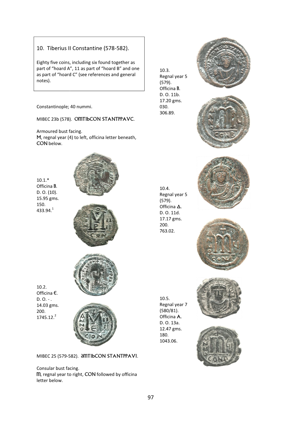 97 10. Tiberius II Constantine (578-582)