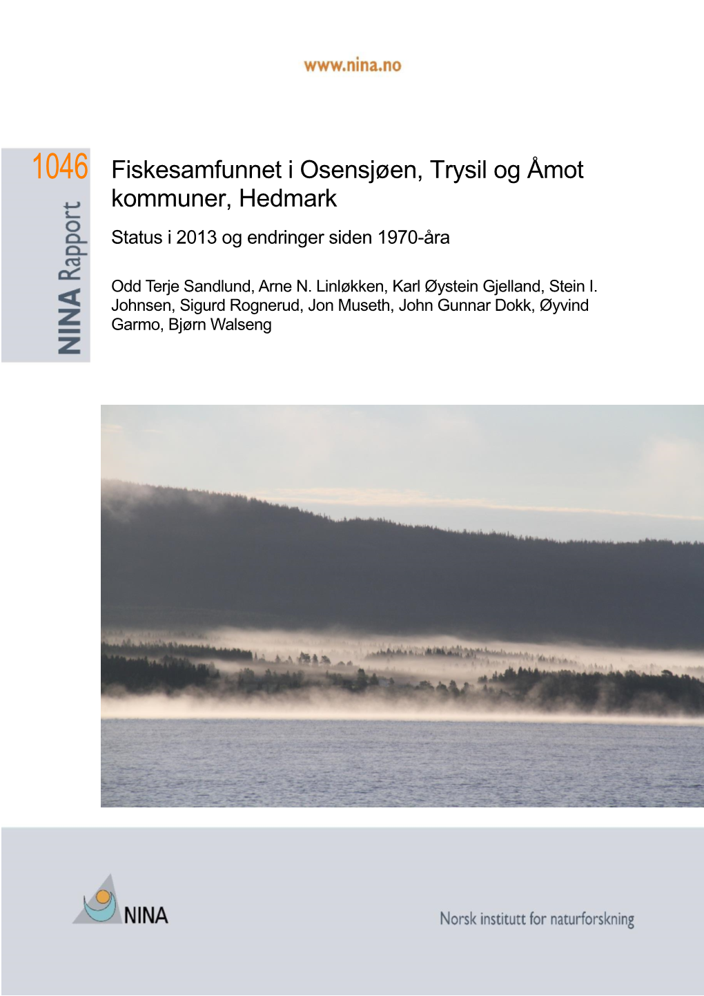 Fiskesamfunnet I Osensjøen, Trysil Og Åmot Kommuner, Hedmark