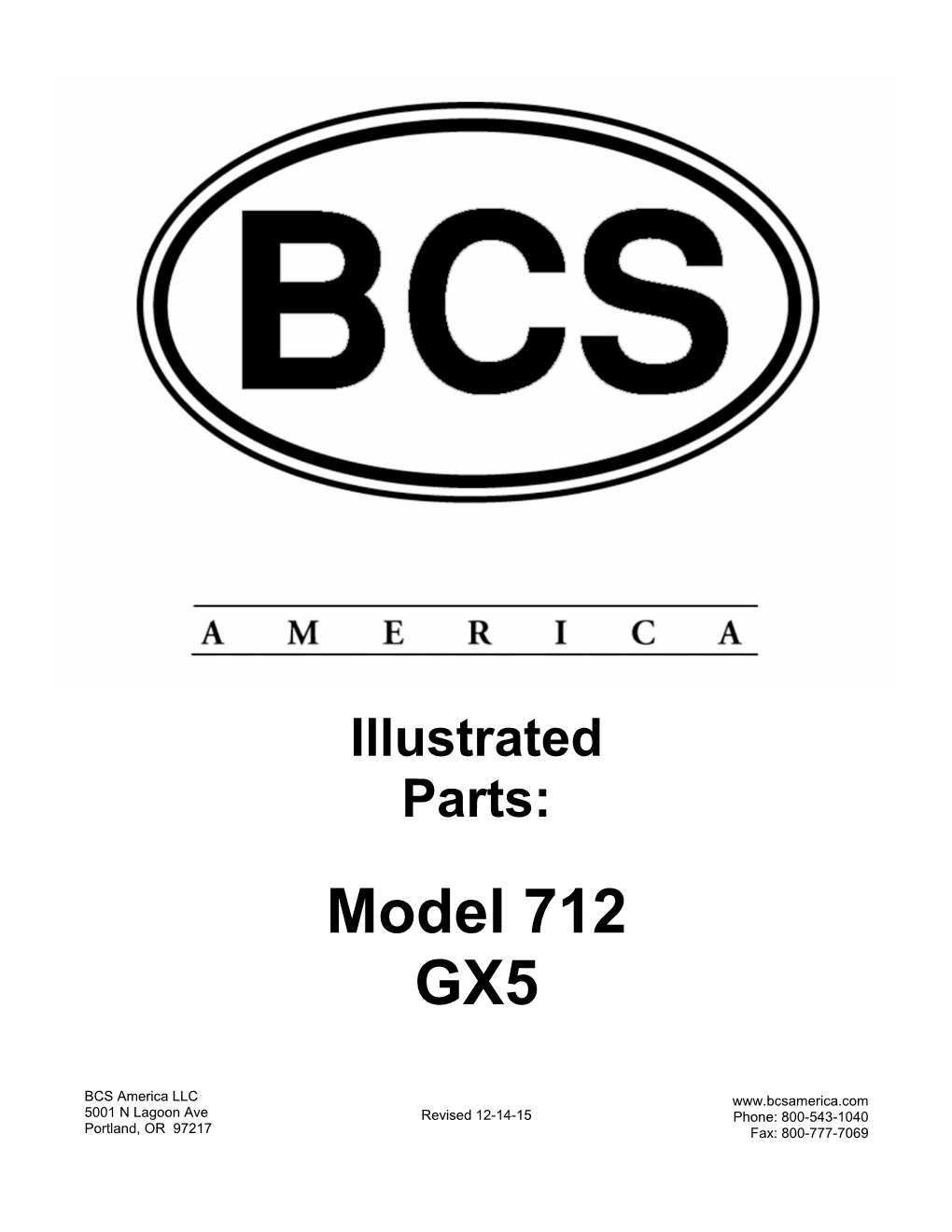 712GX5 Bumper ------823722 01.00 Revised 12/28/2011