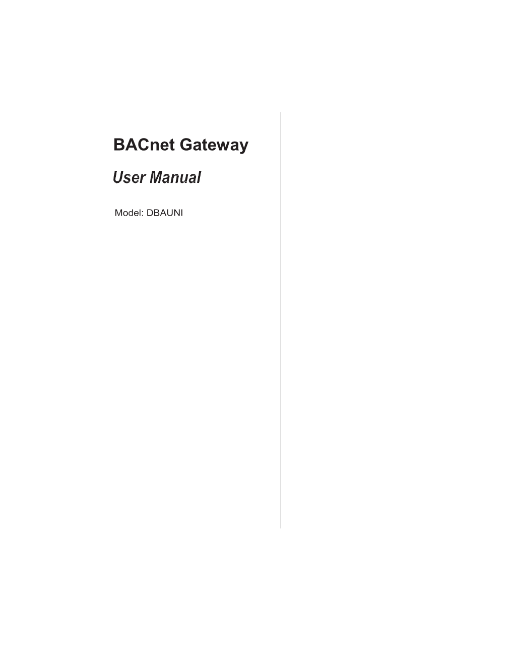 Bacnet Gateway