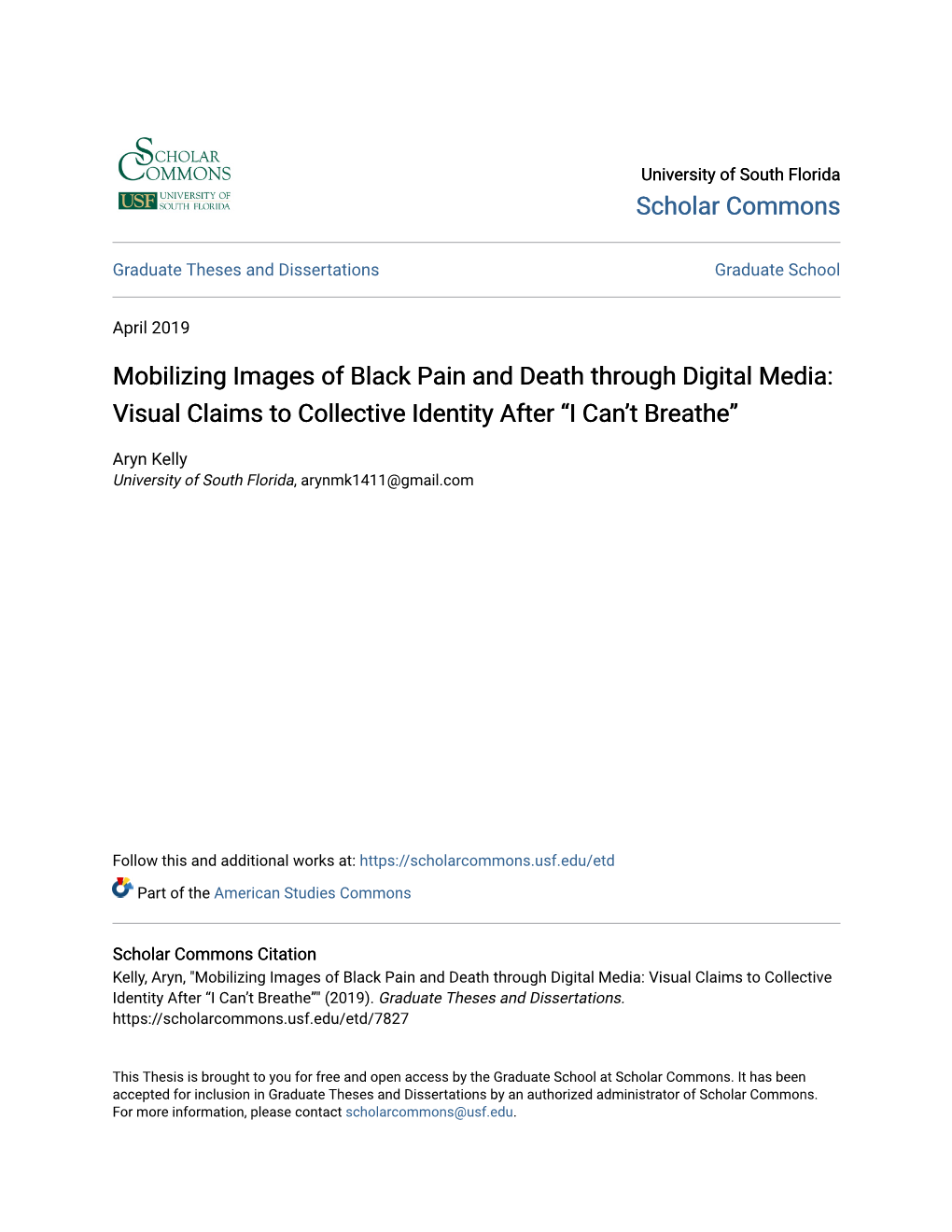 Mobilizing Images of Black Pain and Death Through Digital Media: Visual Claims to Collective Identity After “I Can’T Breathe”