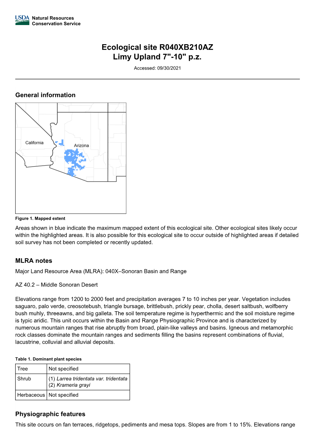 Ecological Site R040XB210AZ Limy Upland 7