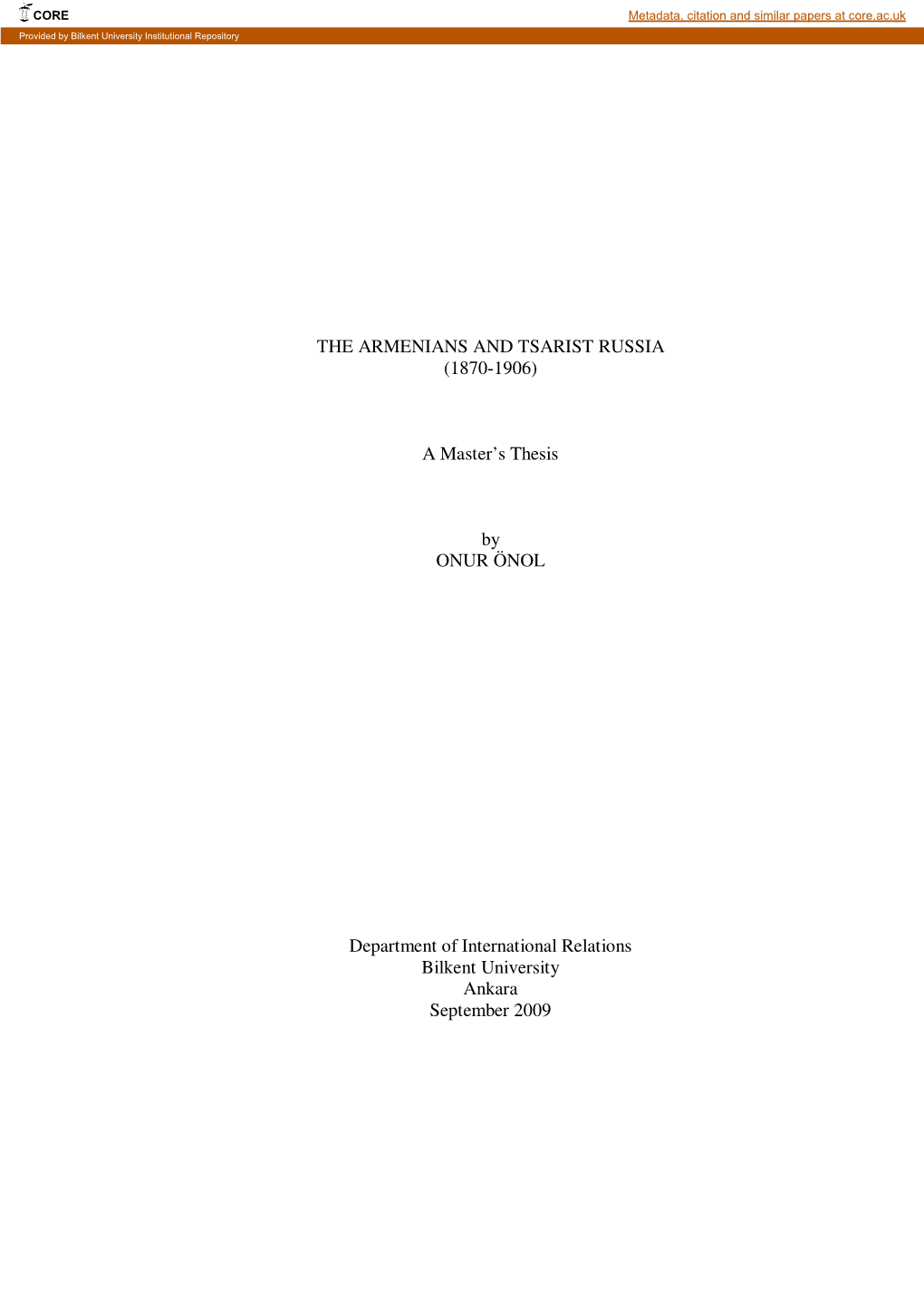 The Armenians and Tsarist Russia (1870-1906)