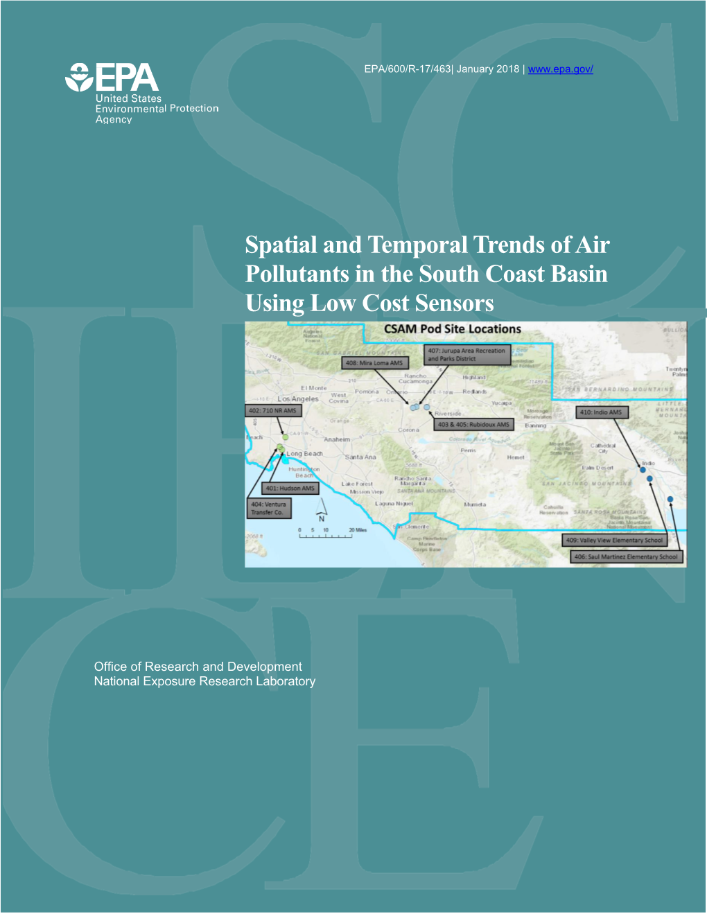 Spatial and Temporal Trends of Air Pollutants in the South Coast Basin Using Low Cost Sensors