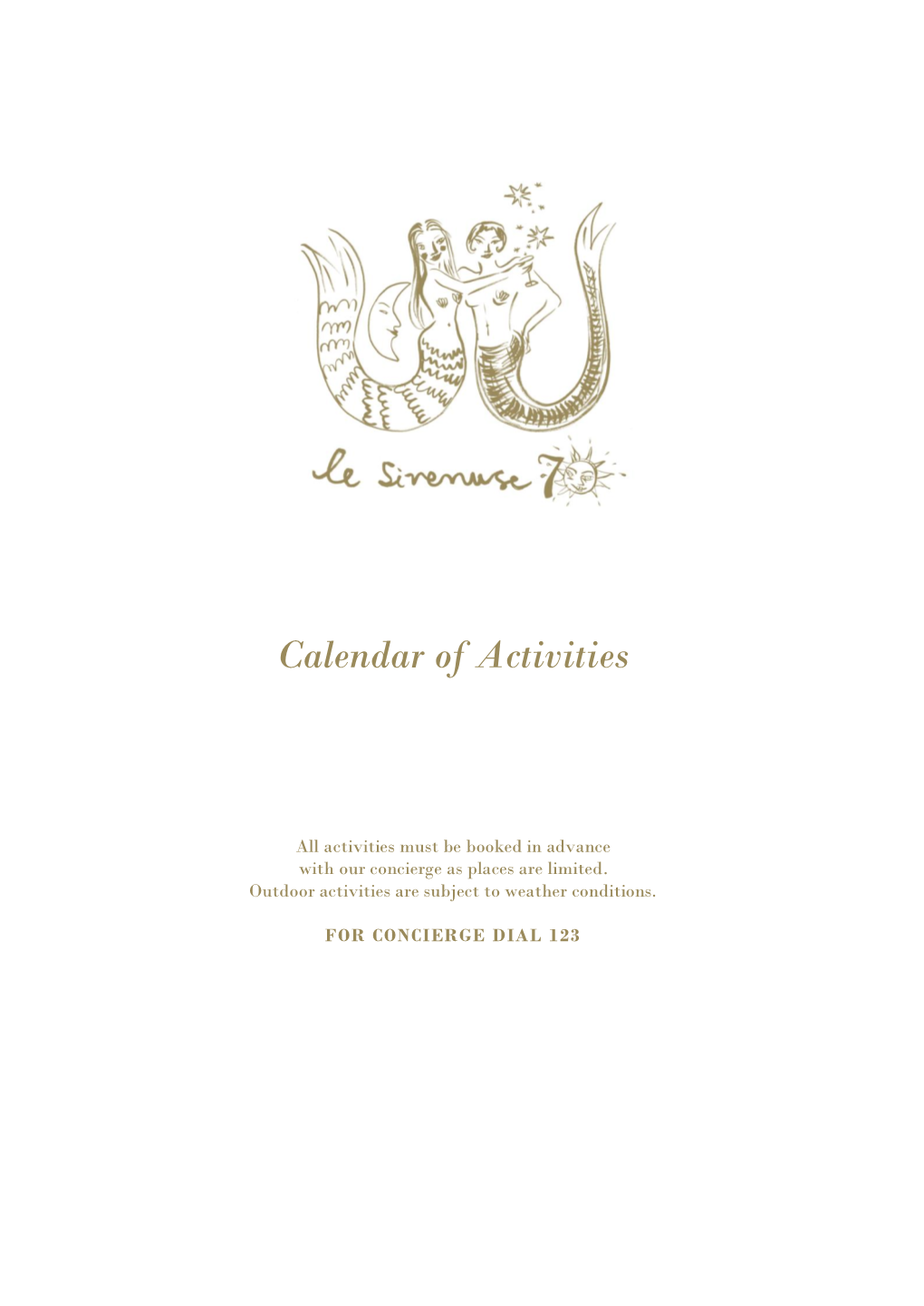 Calendar of Activities