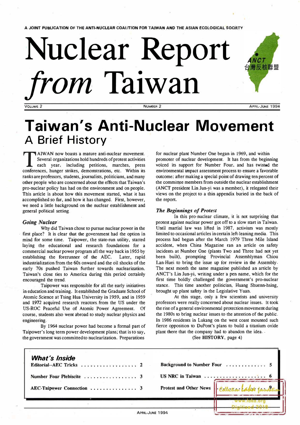 Nuclear· Report from Taiwan