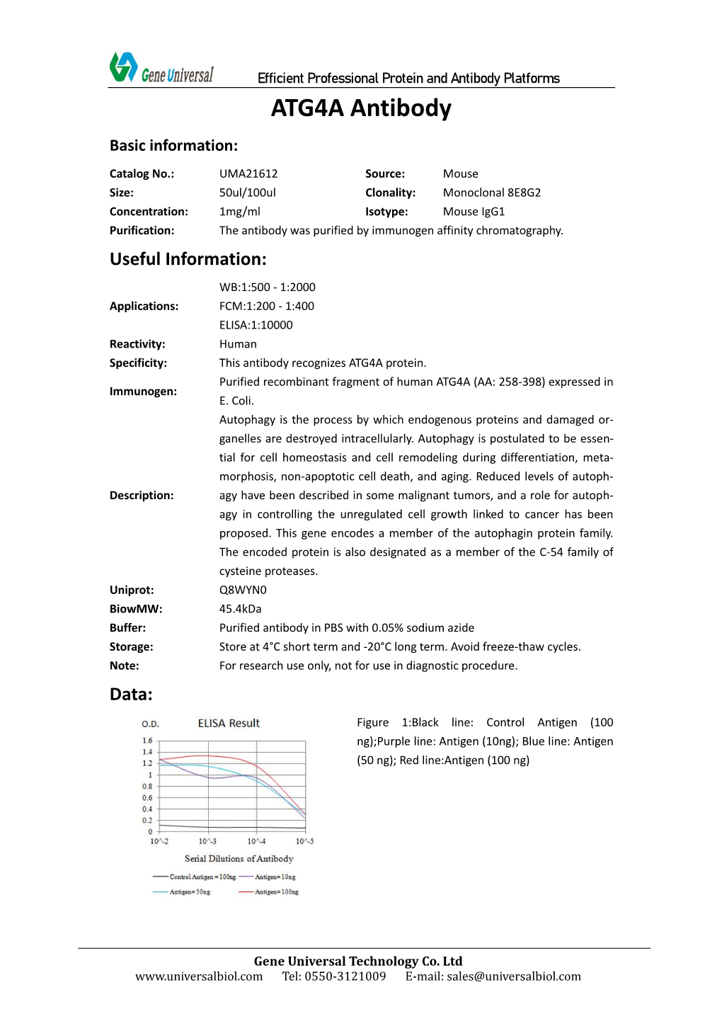 ATG4A Antibody