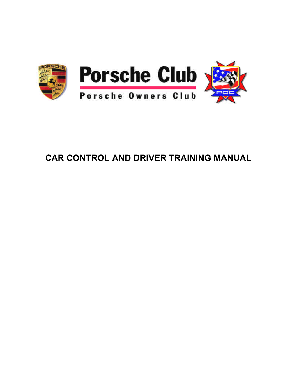 Car Control and Driver Training Manual