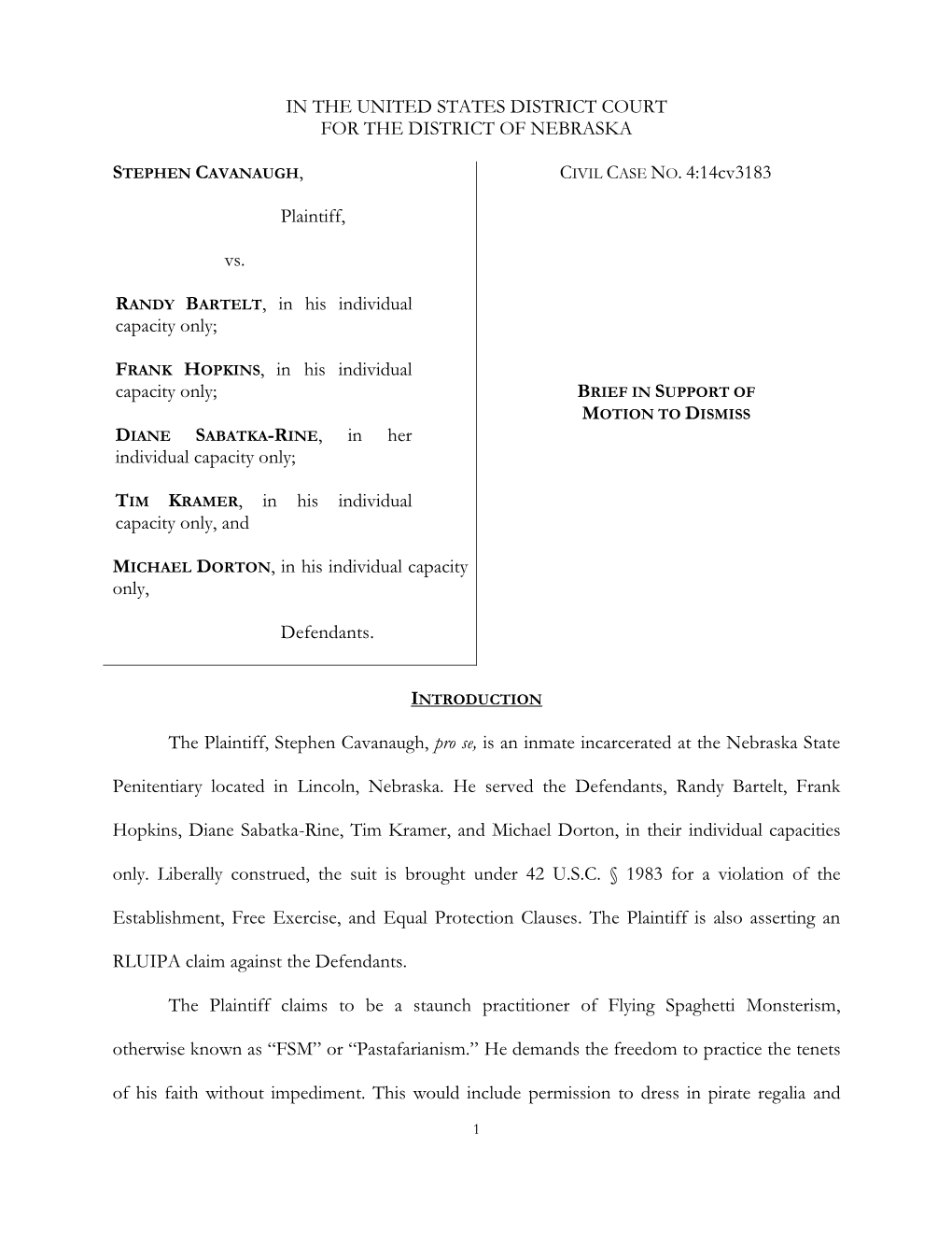 4:14-Cv-03183-JMG-CRZ Doc # 21 Filed: 03/09/15 Page 1 of 13 - Page ID # 78