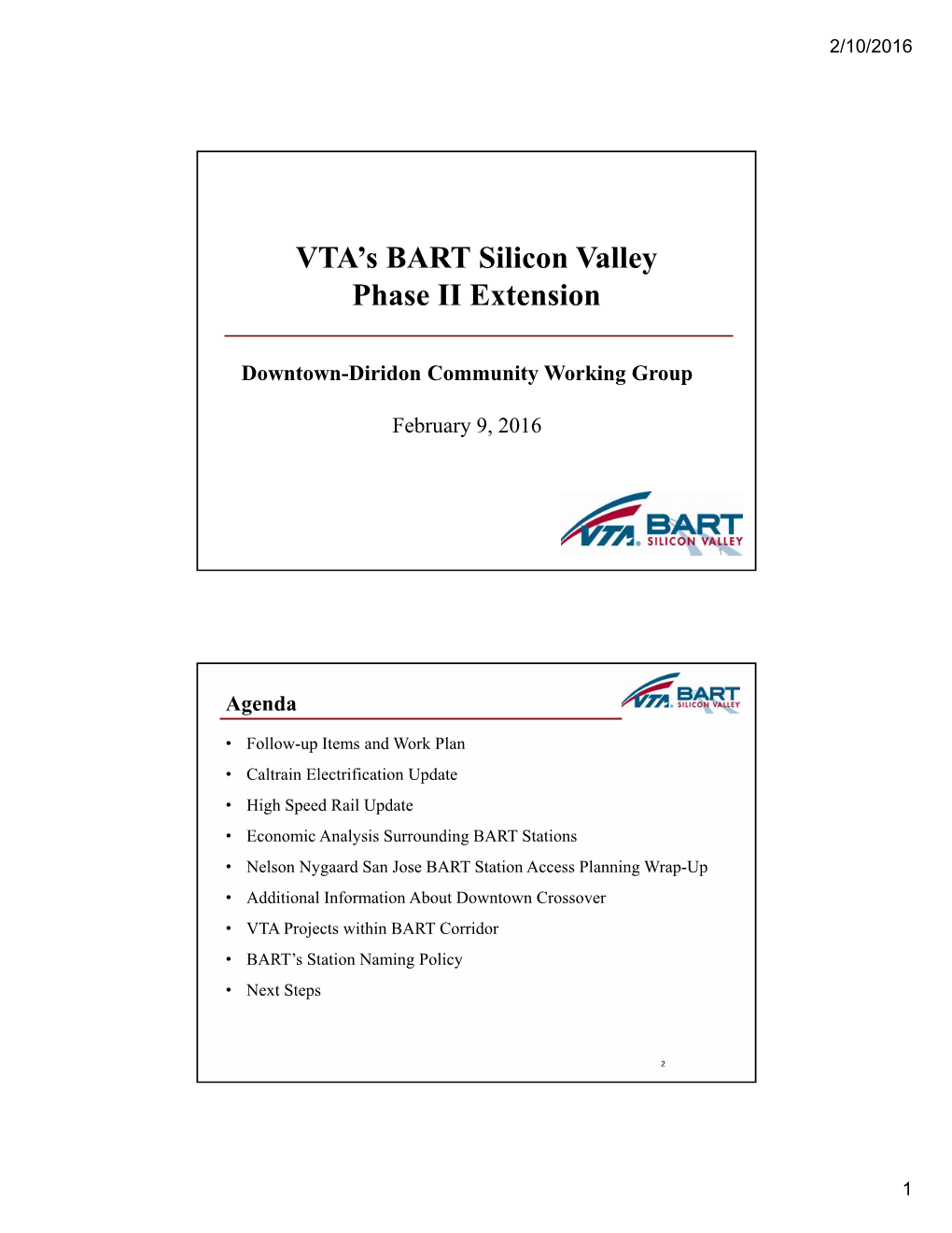 VTA's BART Silicon Valley Phase II Extension