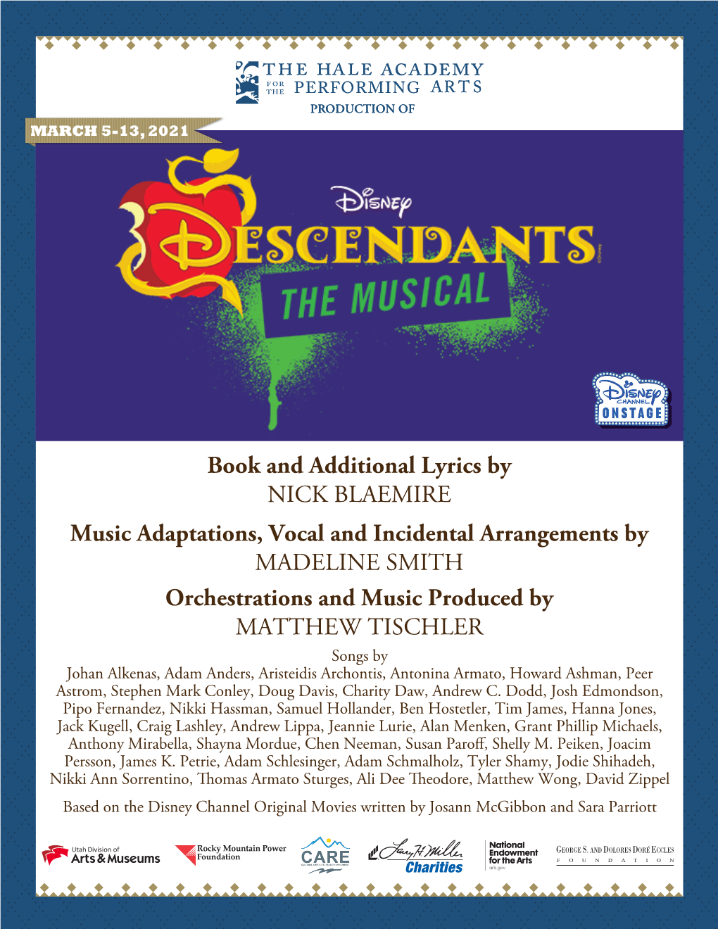 Book and Additional Lyrics by NICK BLAEMIRE Music Adaptations