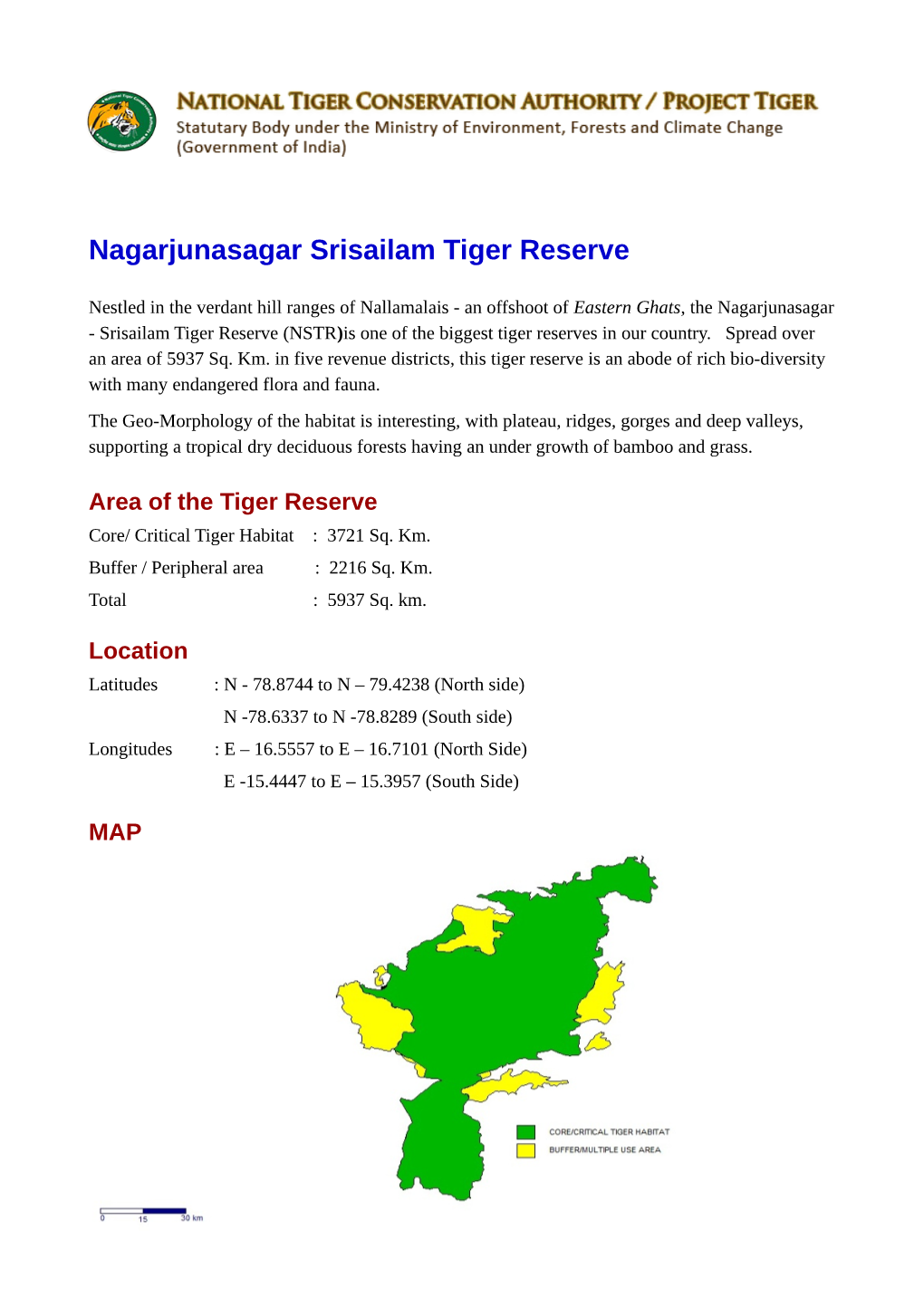 Nagarjunasagar Srisailam Tiger Reserve