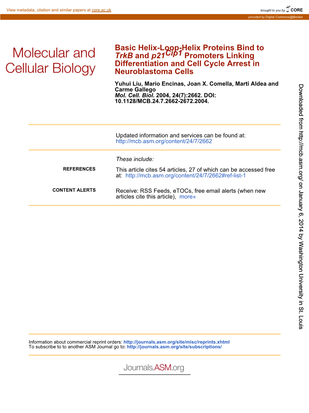 Neuroblastoma Cells Differentiation and Cell Cycle Arrest in Promoters