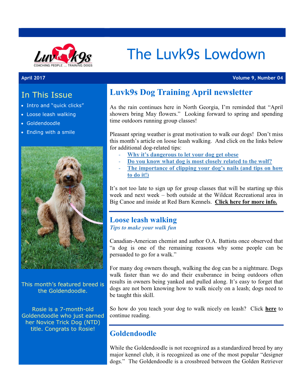 The Luvk9s Lowdown