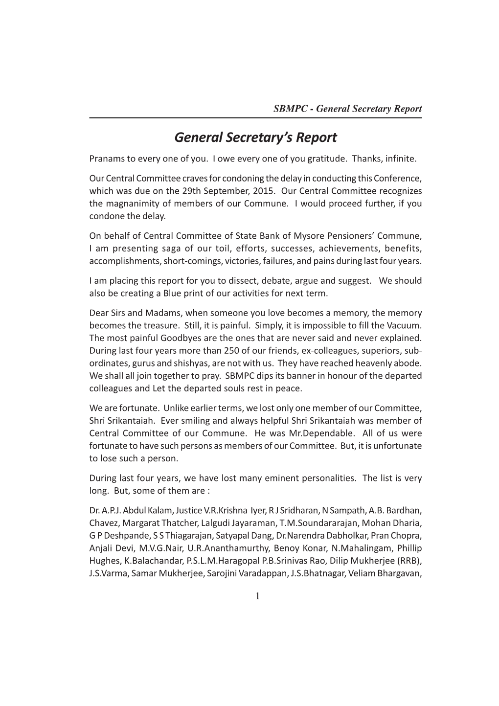 General Secretary Report.Pmd