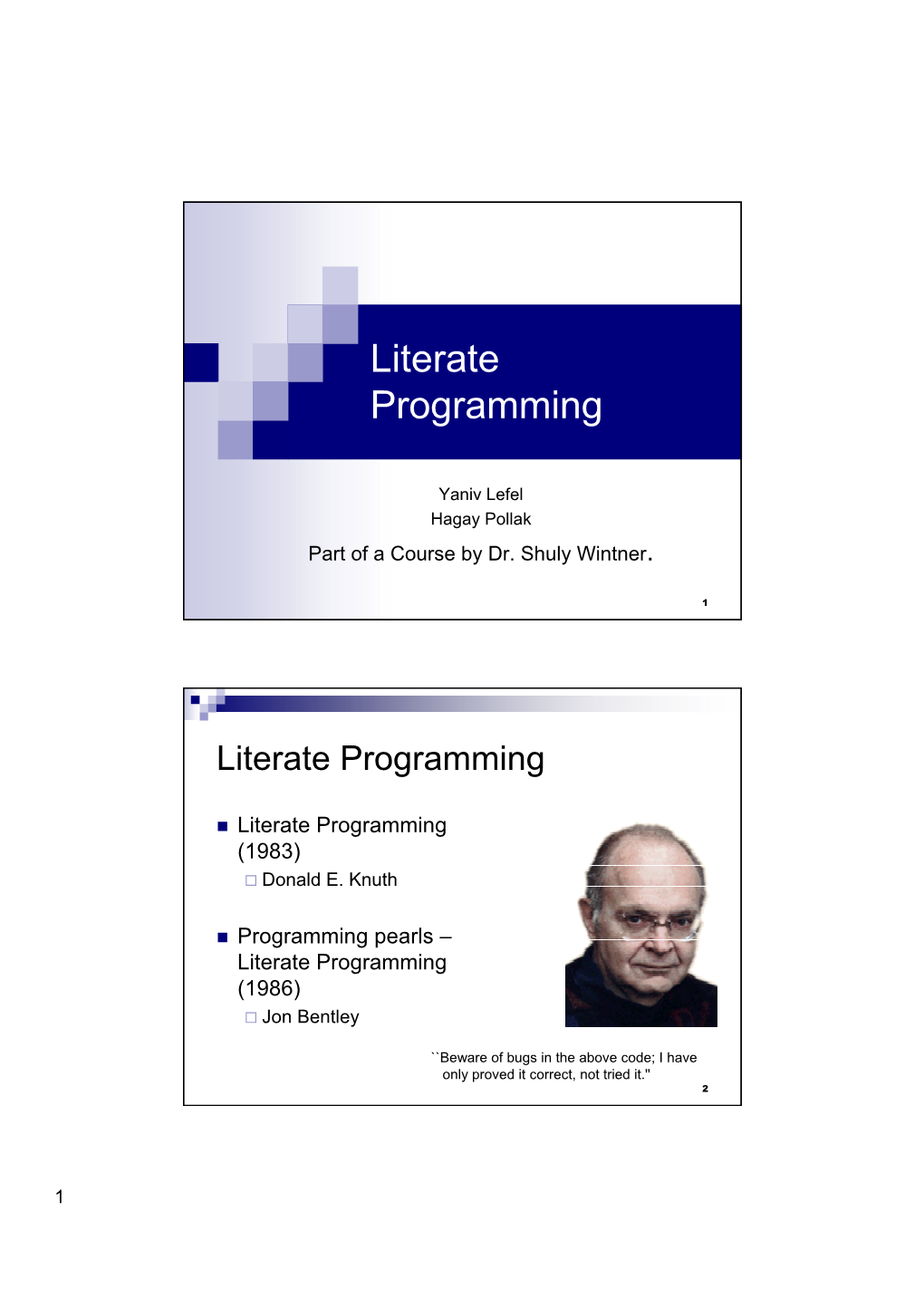 Literate Programming