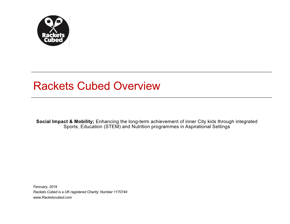 Rackets Cubed Overview Feb 2019