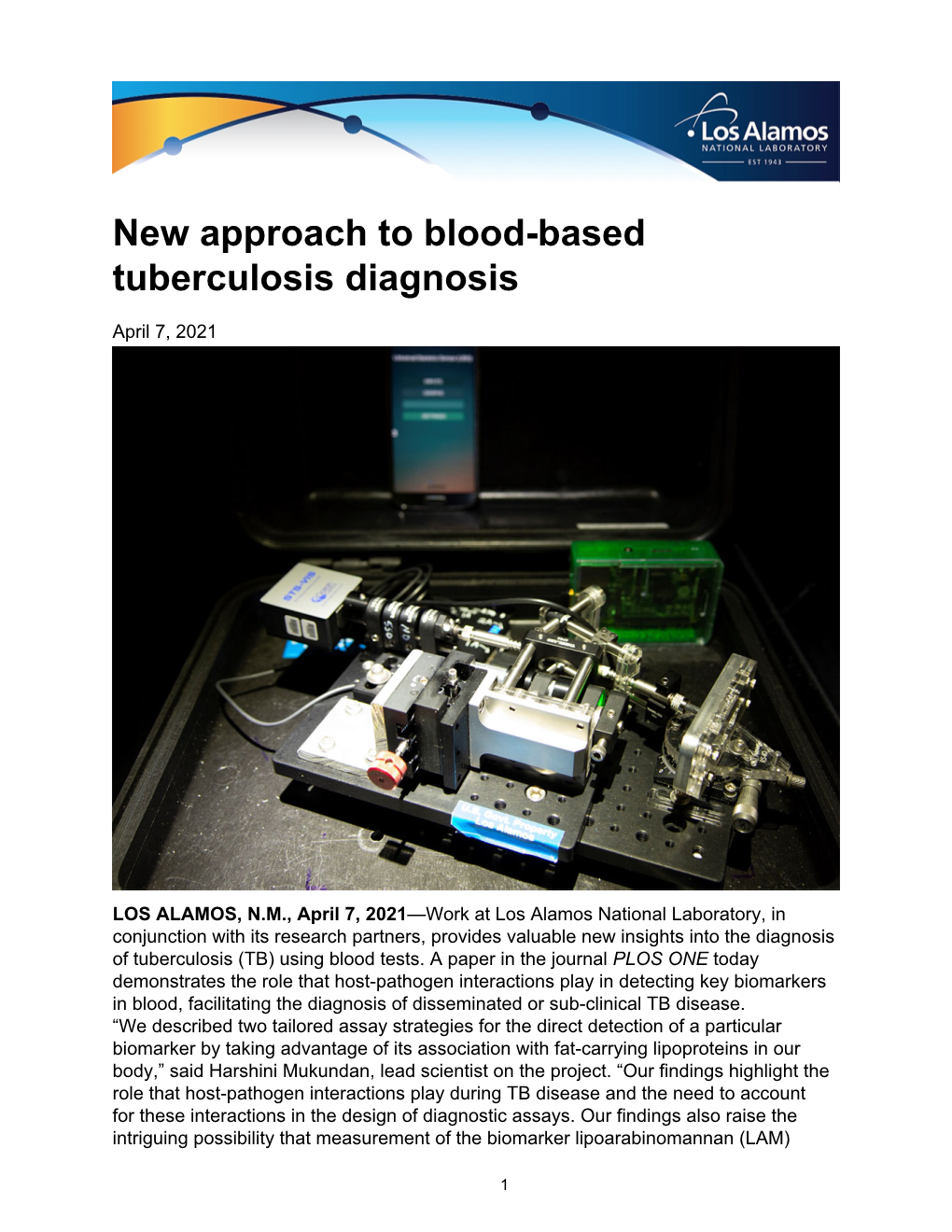 New Approach to Blood-Based Tuberculosis Diagnosis