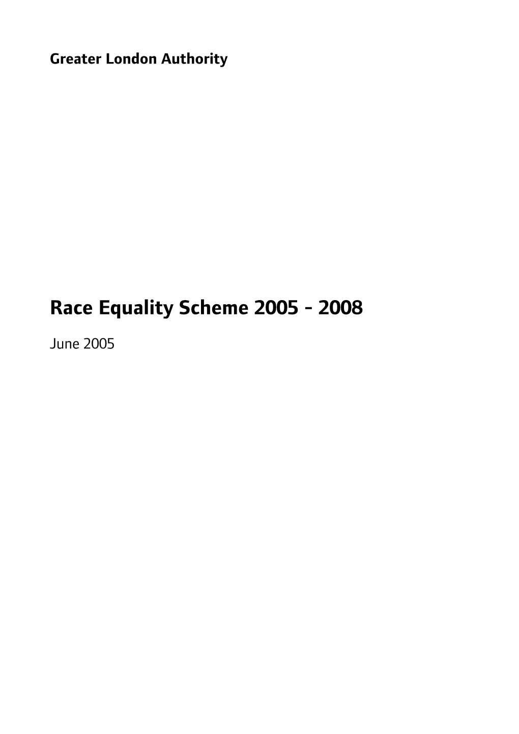 Race Equality Scheme 2005 - 2008