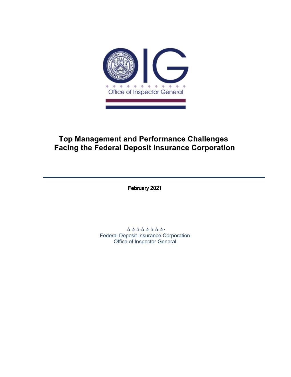 2020 Top Management and Performance Challenges Facing