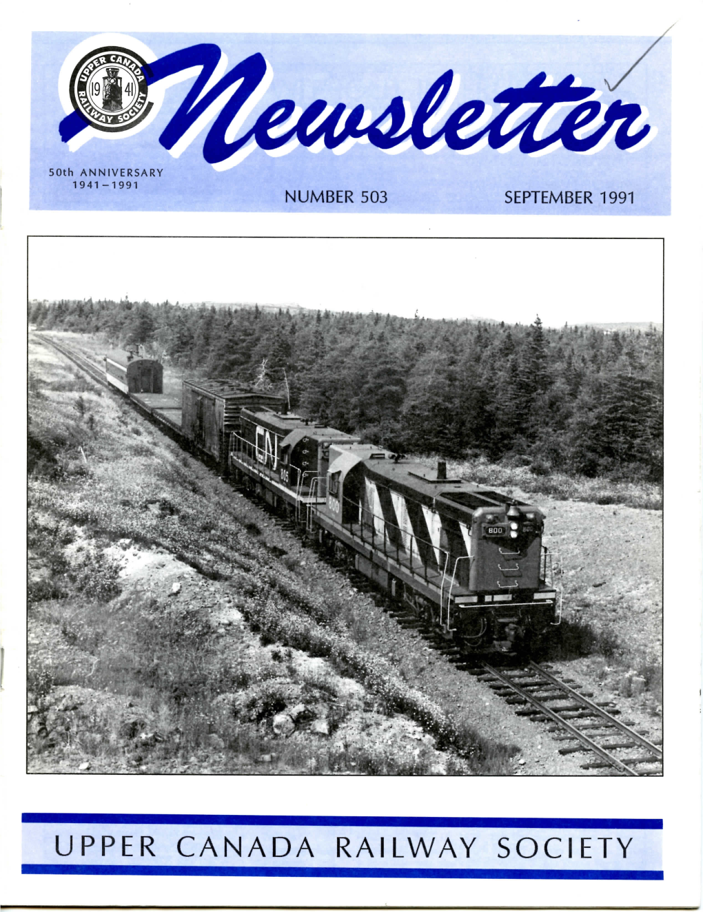 UPPER CANADA RAILWAY SOCIETY 2 • UCRS Newsletter » September 1991