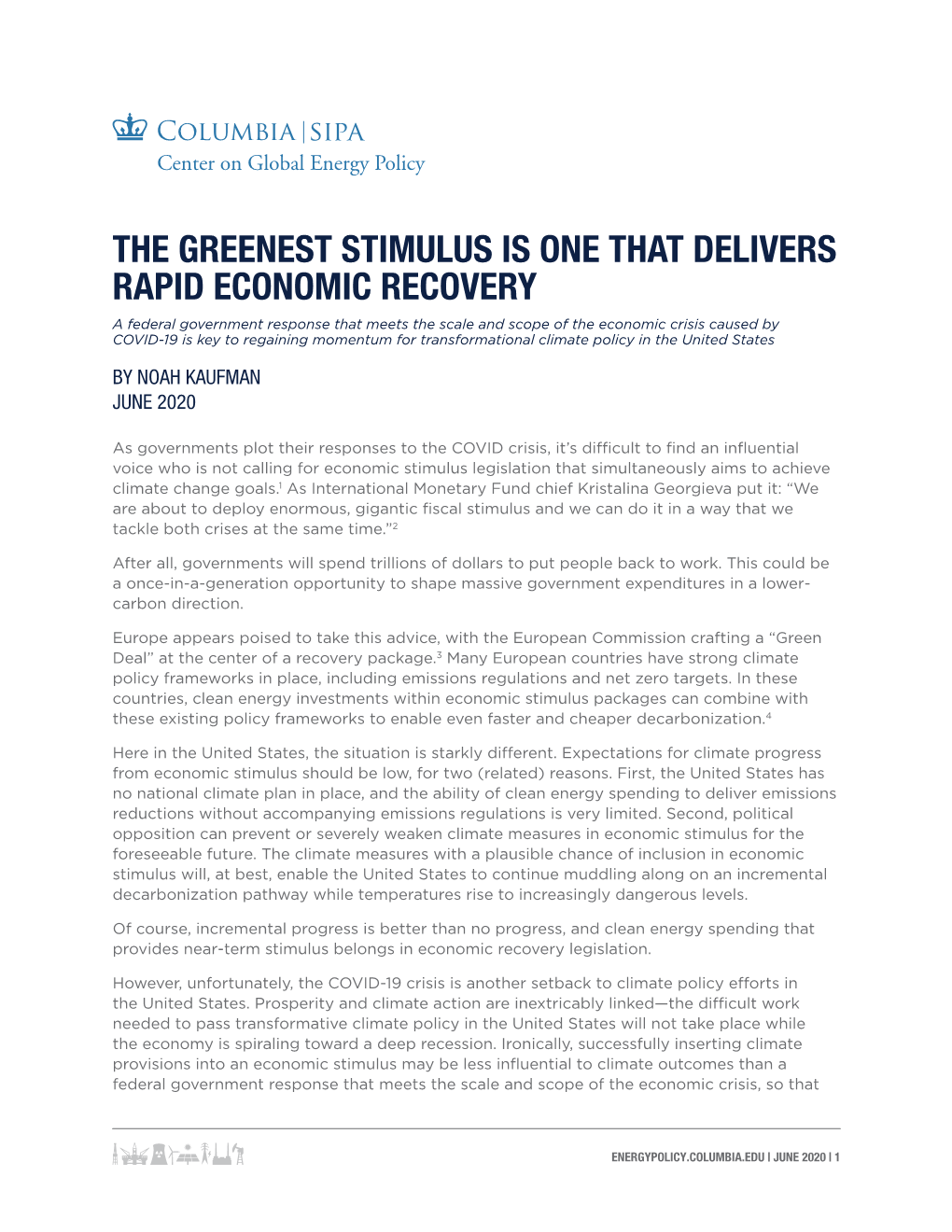 The Greenest Stimulus Is One That Delivers Rapid