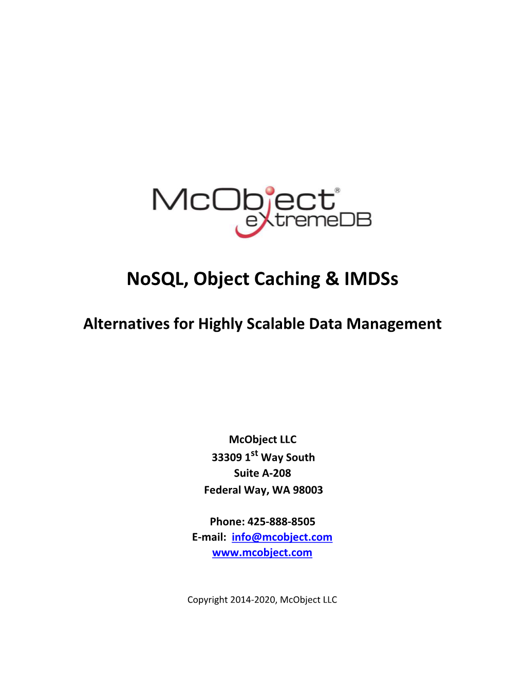Nosql, Object Caching & Imdss