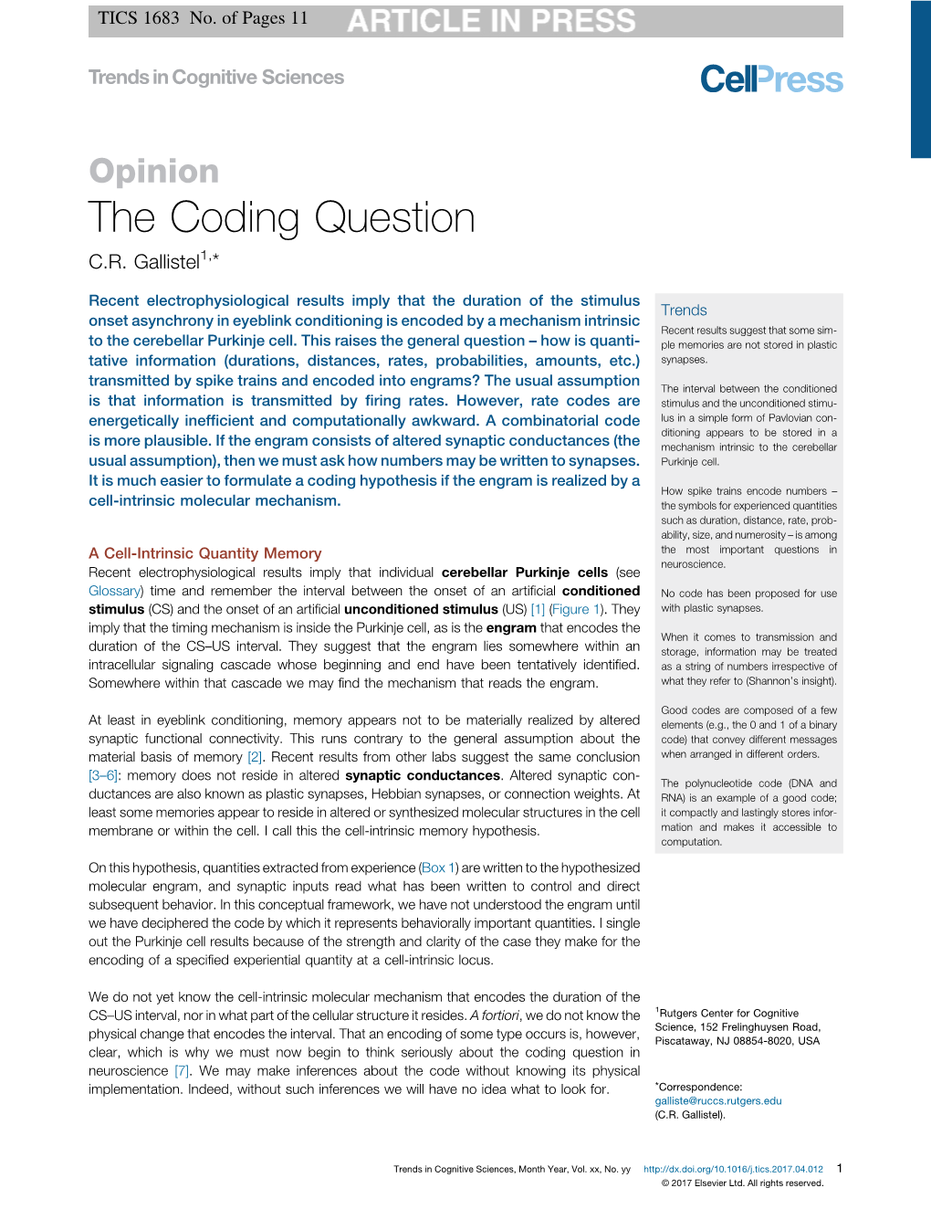 The Coding Question C.R