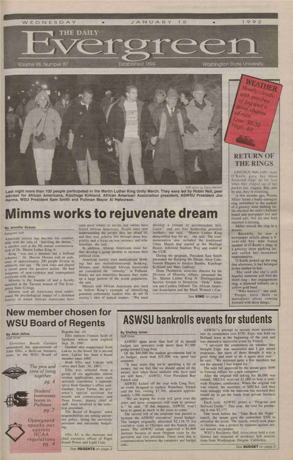 Mimms Works to Rejuvenate Dream Found Ads; but Doone Had Reporttldillni:Ssi~G,