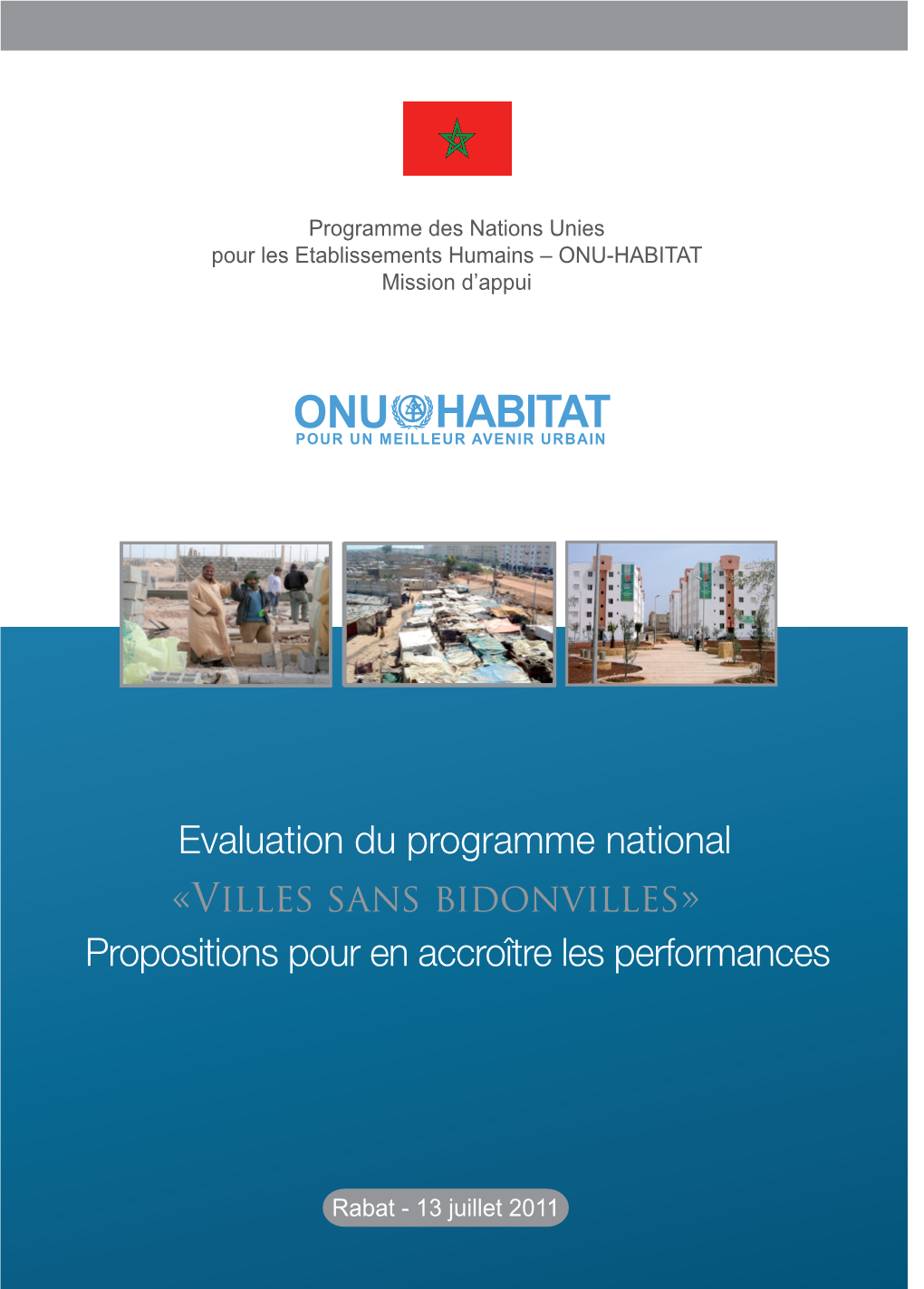 Villes Sans Bidonvilles» Evaluation Du Programme National Propositions