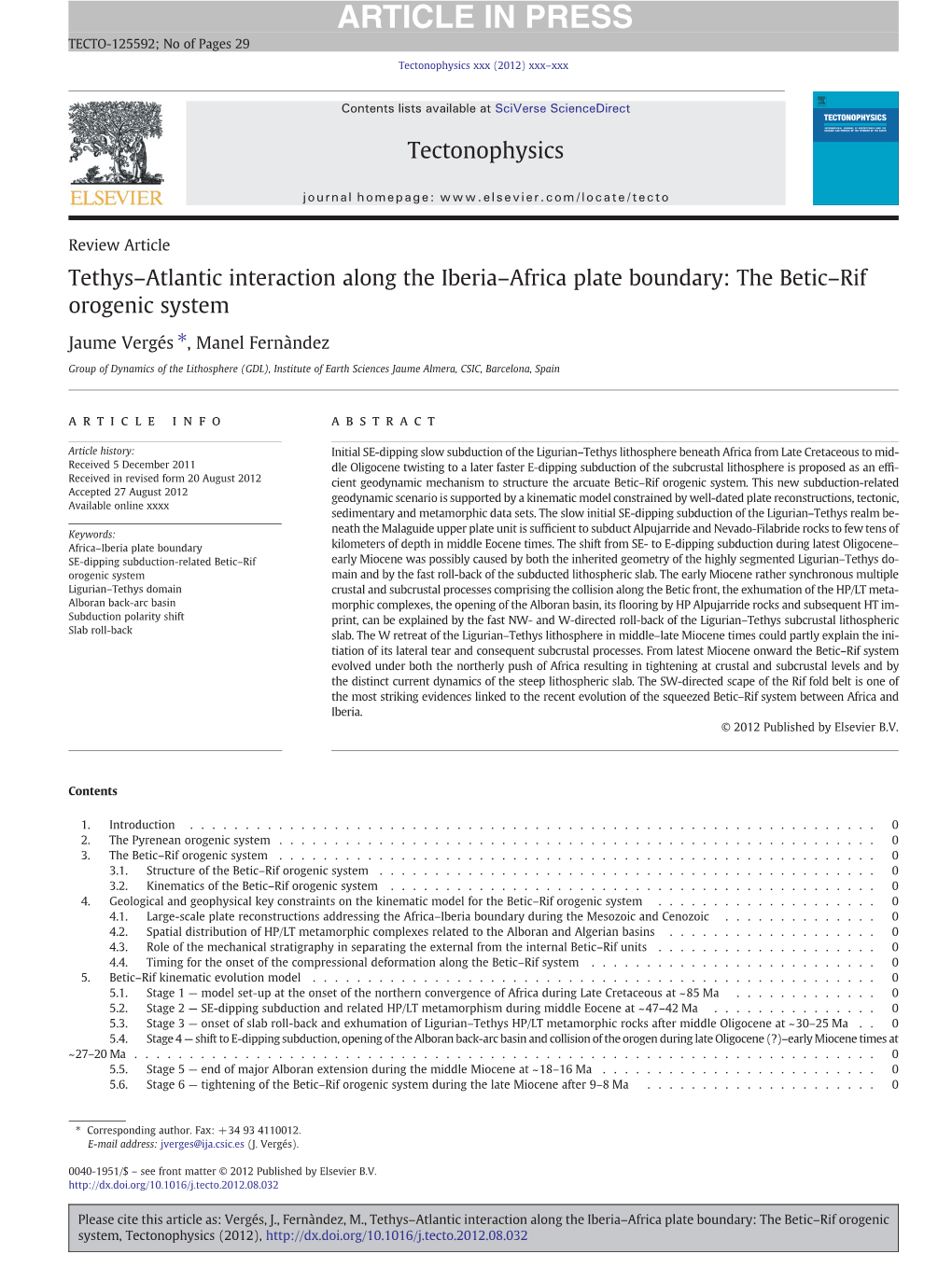 Tethys–Atlantic Interaction Along the Iberia–Africa Plate Boundary: the Betic–Rif Orogenic System