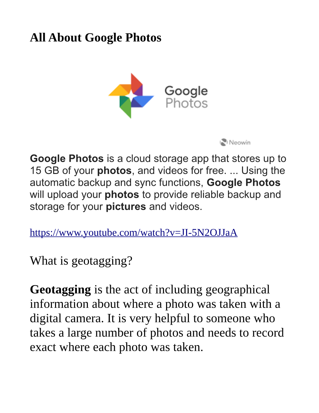 About Google Photos What Is Geotagging?