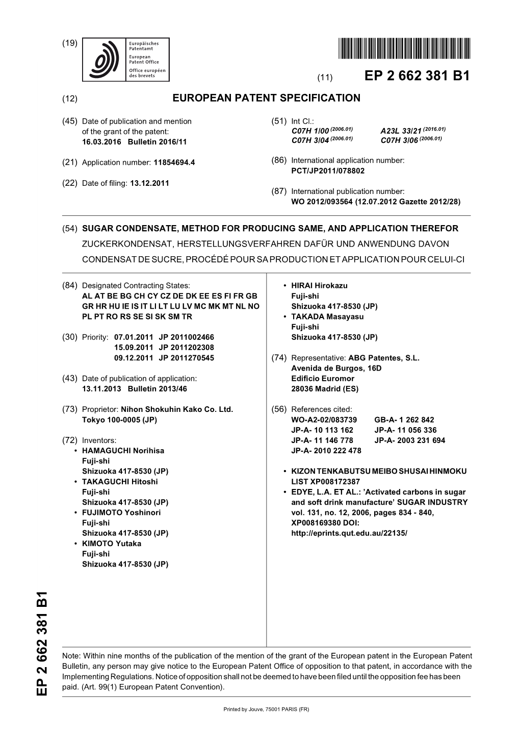 Sugar Condensate, Method for Producing Same, And