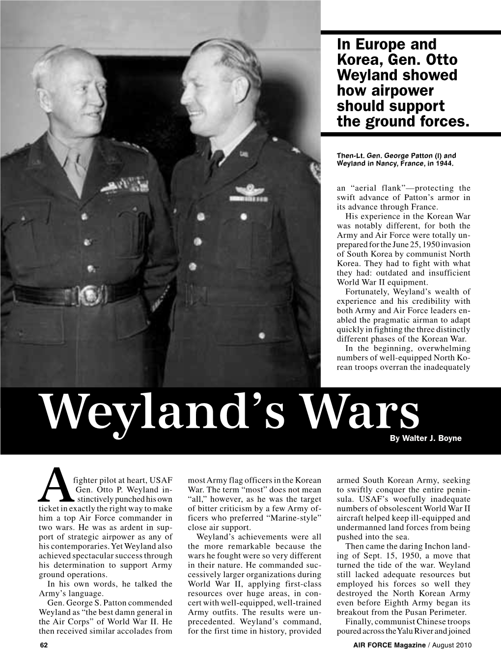 Weyland's Wars A