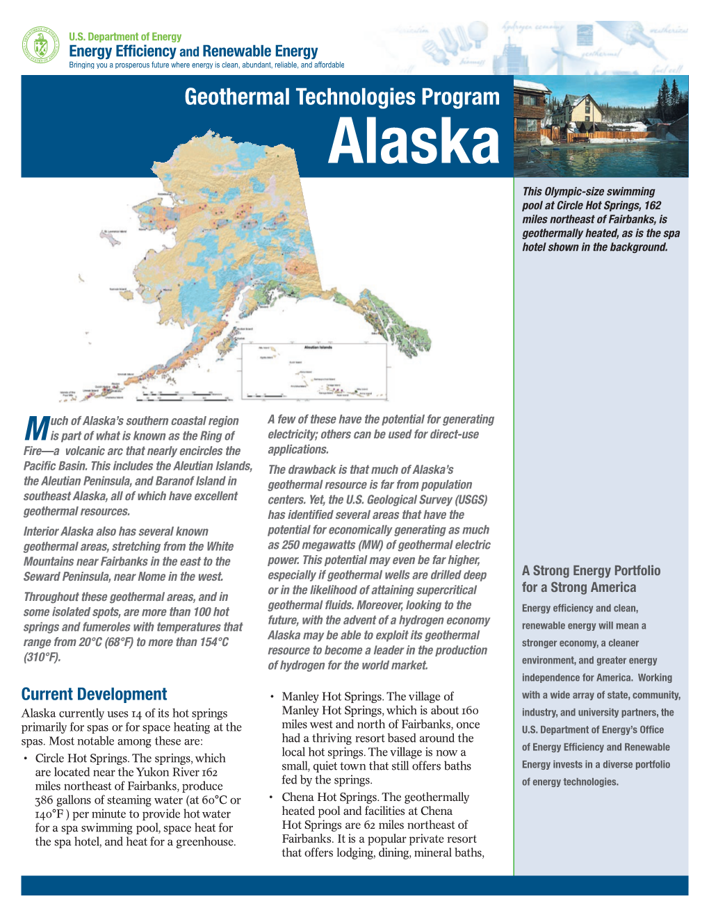 Geothermal Technologies Program: Alaska. Geopowering The