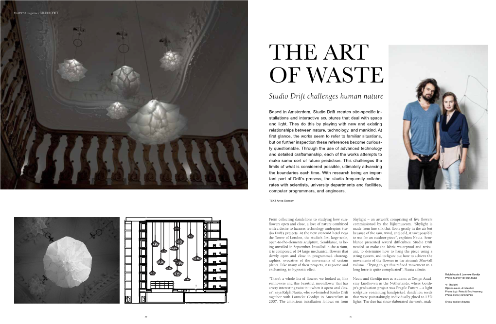 THE ART of WASTE Studio Drift Challenges Human Nature