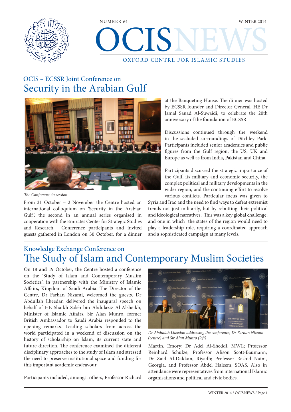 Security in the Arabian Gulf the Study of Islam and Contemporary Muslim