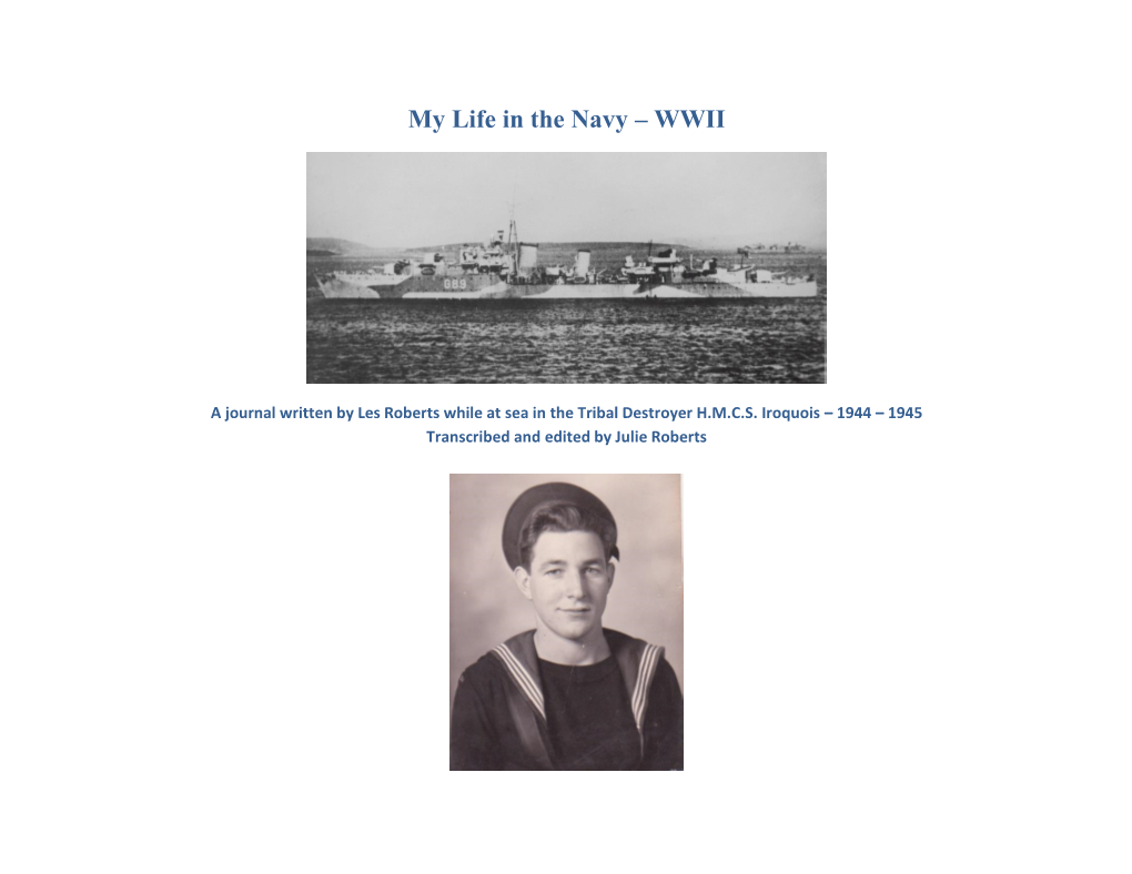My Life in the Navy – WWII