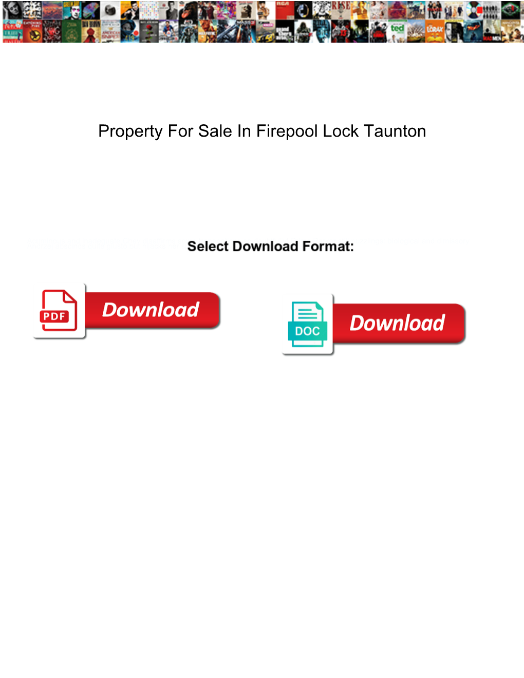 Property for Sale in Firepool Lock Taunton