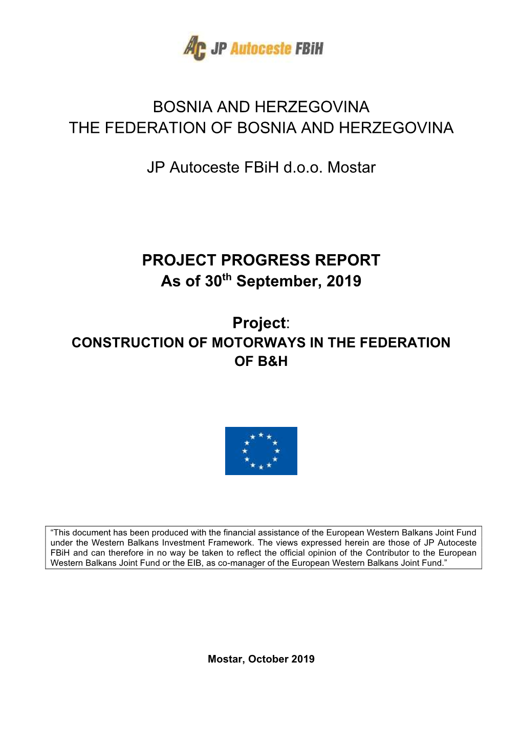 Bosnia and Herzegovina the Federation of Bosnia and Herzegovina