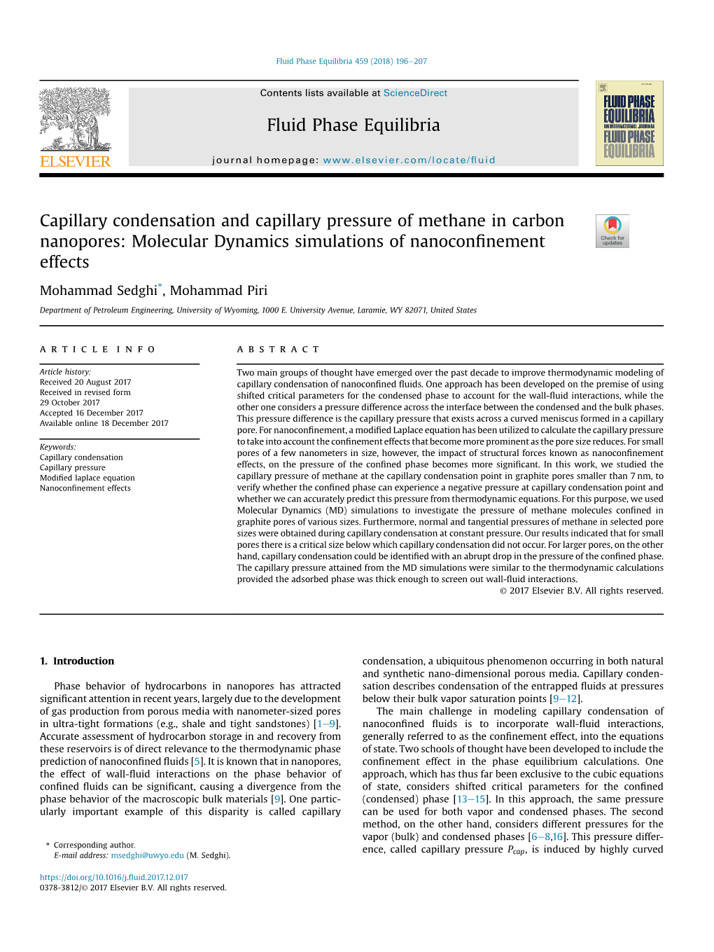 Capillary Condensation and Capillary Pressure of Methane in Carbon Nanopores: Molecular Dynamics Simulations of Nanoconﬁnement Effects