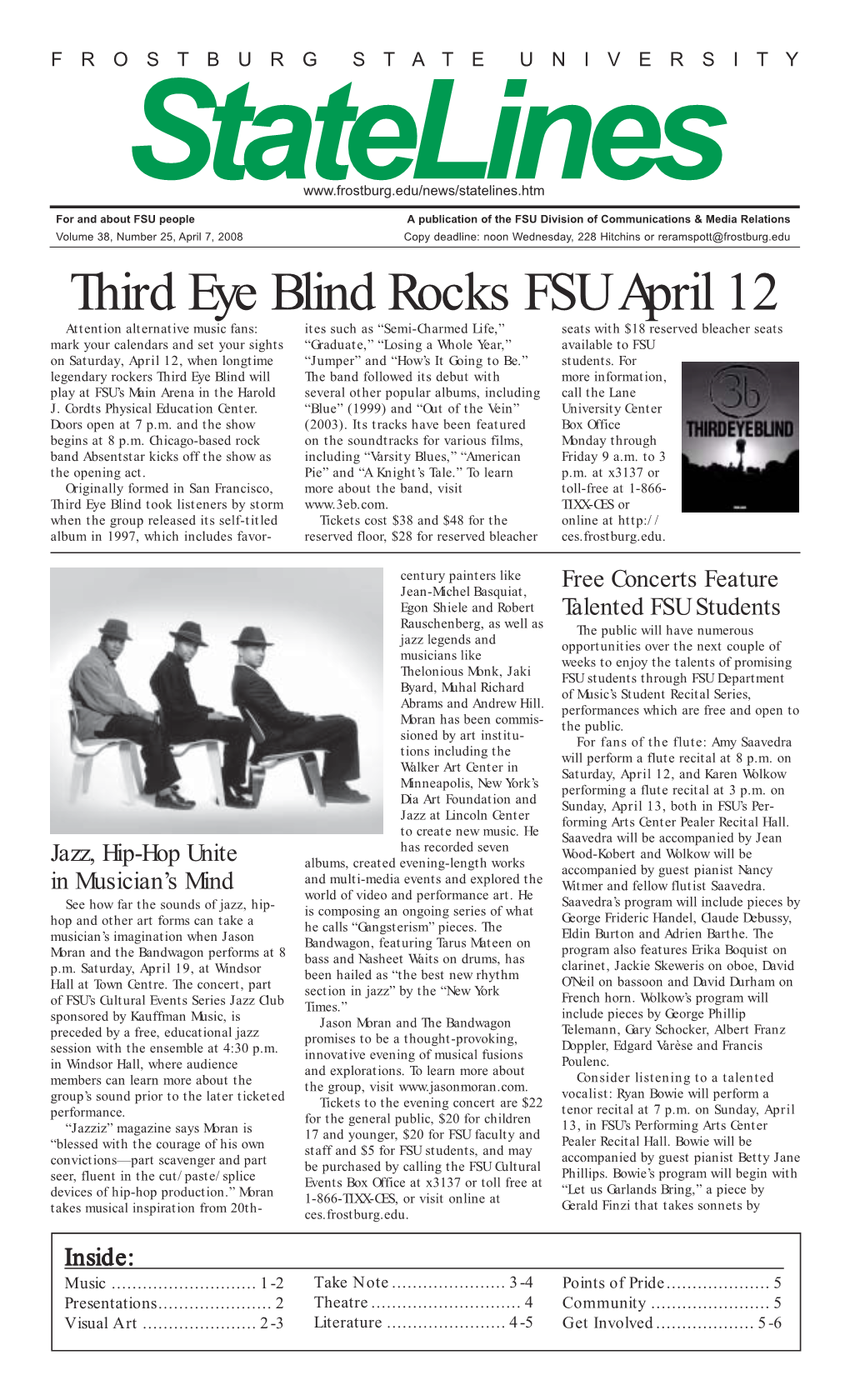 Third Eye Blind Rocks FSU April 12