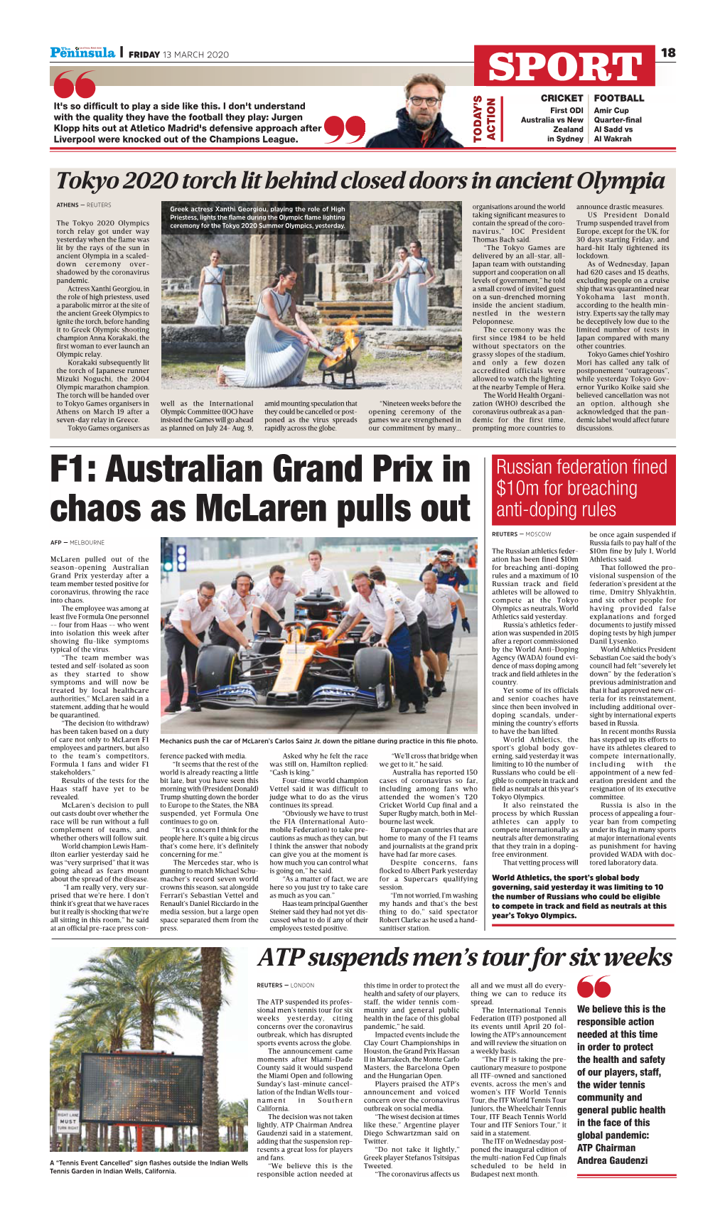 Australian Grand Prix in Chaos As Mclaren