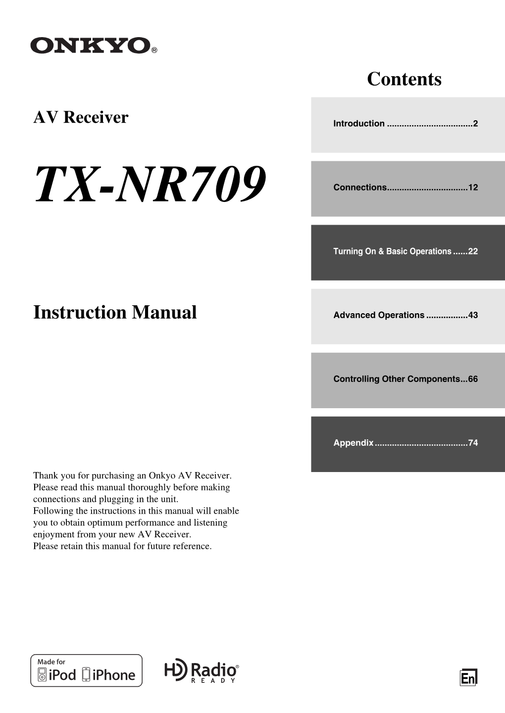 TX-NR709 Connections