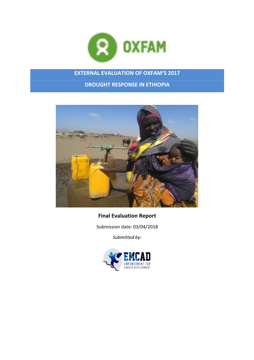 External Evaluation of Oxfam's 2017 Drought Response in Ethiopia