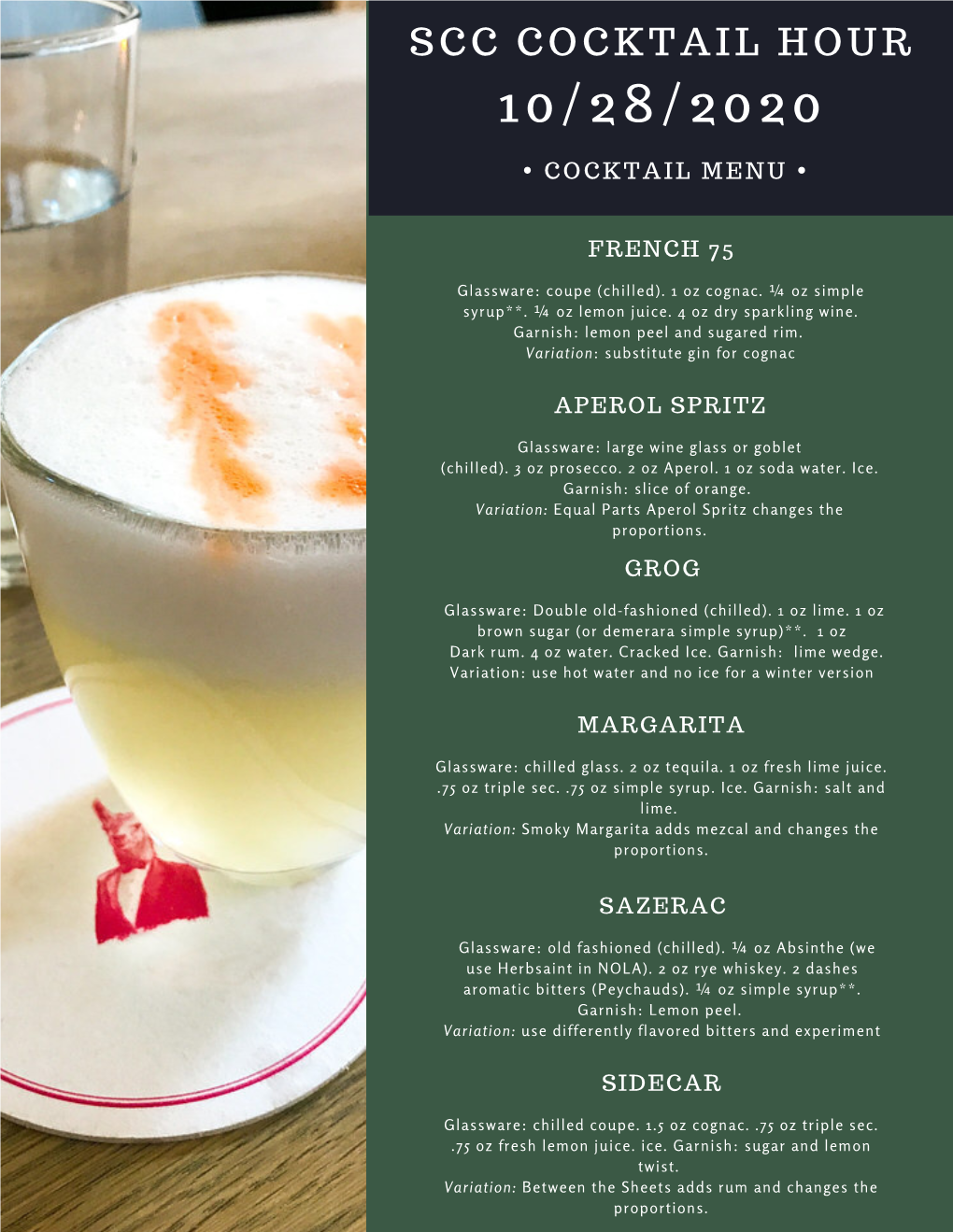 Cocktail Menu