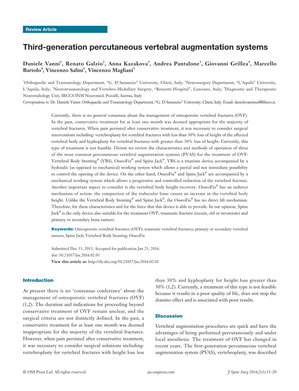 Third-Generation Percutaneous Vertebral Augmentation Systems