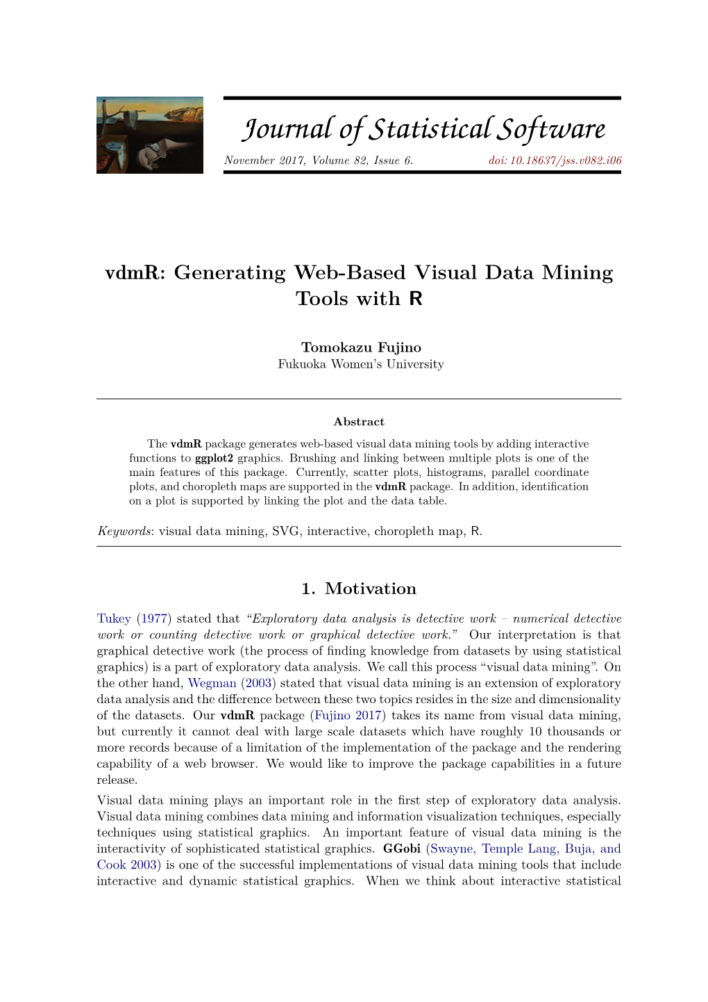 Vdmr: Generating Web-Based Visual Data Mining Tools with R